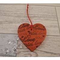 Handbemaltes Herz Aus Holz Perlglanz Rot Love Decor Handbemaltes Herz Aus Holz Perlglanz Rot Love Decor von KreativGifts1