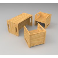 Lackiertes Kinderstuhlset Aus Massivholz - Vielseitig & Handgefertigt Lackiertes Kinderstuhlset Aus Massivholz - Vielseitig & Handgefertigt von KreativHT