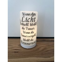 Gedenklicht | Grablicht Grableuchte| Trauerlicht Erinnerungslicht von KreativHandumdrehen