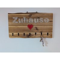 Schlüsselbrett Aus Holz - Fadenbild von KreativHausShop