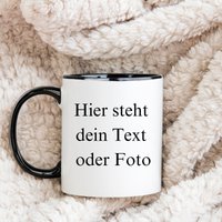 Personalisierte Fototasse, Text Bunte Tasse Mit Eigenem Text, Kaffee Gestalten Sie Ihre Selbst, Tolle Geschenkidee von KreativIdeenBazaar