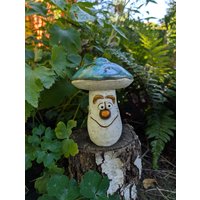 Keramik Pilz 16 cm Keramikfigur Gartenkeramik Handgemacht von KreativInTon