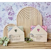 Serviettenhalter Servietten Holz Deko Küche Essen Geschenk Geburtstag Aufbewahrung Esstisch Mitbringsel Kleinigkeit Tischdeko Zuhause von KreativKorner