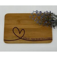 Frühstücksbrett, Frühstücksbrettchen, Schneidebrett Mit Gravur, Holzbrett, Bambus, Handgemacht, Geschenk, Lasergravur von KreativLaserDesigns