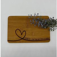 Frühstücksbrett, Frühstücksbrettchen, Schneidebrett Mit Gravur, Holzbrett, Bambus, Handgemacht, Geschenk, Lasergravur von KreativLaserDesigns