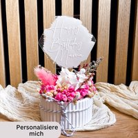 Personalisiertes Geschenk | Geburtstagsgeschenk Beste Freundin Blumen Schale Raysin Trockenblumengesteck Hochzeitsgeschenk von KreativLaube