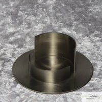 Flacher Metall-Leuchter Aus Messing, Matt Vernickelt | Silber, Für Kerzen Mit Einem Durchmesser Von 50 Mm Geeignet Flacher Metall-Leuchter Aus Messing, Matt Vernickelt | Silber, Für Kerzen Mit Einem Durchmesser Von 50 Mm Geeignet von KreativatelierShop