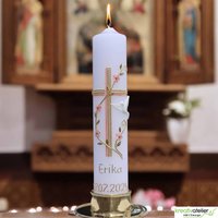 Weiße Taufkerze Taube, Kreuz Und Blumenranke, Blau Für Jungen Oder Rosa Mädchen, Personalisierbar Mit Namen Datum, Handgefertigt Weiße Taufkerze Taube, Kreuz Und Blumenranke, Blau Für Jungen Oder Rosa Mädchen, Personalisierbar Mit Namen Datum, Handgefertigt von KreativatelierShop