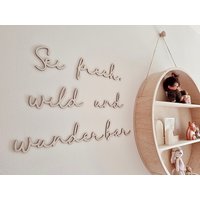 Sei Frech, Wild Und Wunderbar, Schriftzug Kinderzimmer Aus Holz, Deko Für Das Kinderzimmer, Wand Deko Montessori Spielzimmer, Wanddeko von KreativboxBayreuth