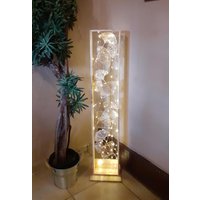 Dekosäule, Holzsäule, Gingkoblätter, Moderne Wohndeko von KreativbuendelShop
