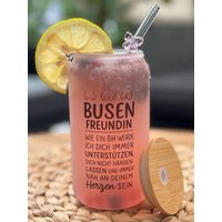 Trinkglas Mit Bambusdeckel Und Glasstrohhalm/Glasbecher Geschenk Jga Hochzeit Geburtstag/ Freundin Busenfreundin Trinkglas Mit Bambusdeckel Und Glasstrohhalm/Glasbecher Geschenk Jga Hochzeit Geburtstag/ Freundin Busenfreundin von KreativchaosVonCaro