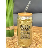 Trinkglas Mit Bambusdeckel Und Glasstrohhalm/Glasbecher Geschenk Jga Hochzeit Geburtstag Beste Freundin Trinkglas Mit Bambusdeckel Und Glasstrohhalm/Glasbecher Geschenk Jga Hochzeit Geburtstag Beste Freundin von KreativchaosVonCaro