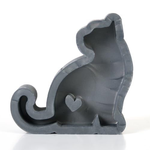 Handgefertigte 3D Silikon-Form "Katze" aus hochwertigem Silikon zum Basteln handgegossener Deko-Figuren (S) von Kreative Feder