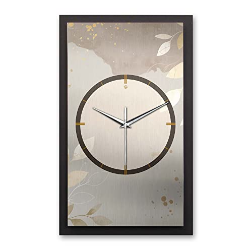 Kreative Feder 3D Designer-Wanduhr Harmony in modernem Metallic-Look 50x30cm rechteckig analog lautlos ohne Ticken (leises Quarzuhrwerk) von Kreative Feder