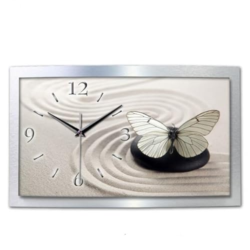 Kreative Feder 3D Designer-Wanduhr Schmetterling in modernem Metallic-Design; leise Funkuhr mit Natur Wellness Entspannung Motiv wahlweise in Zwei Größen (Schmetterling, 50x30cm; leises Funkuhrwerk) Kreative Feder 3D Designer-Wanduhr Schmetterling in modernem Metallic-Design; leise Funkuhr mit Natur Wellness Entspannung Motiv wahlweise in Zwei Größen (Schmetterling, 50x30cm; leises Funkuhrwerk) von Kreative Feder