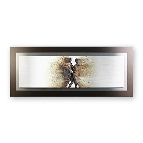 Kreative Feder 3D Metallic-Wandbild aus gebürstetem Alu-Verbund | Love | modernes Designer Bild in XXL | 100 x 40 cm von Kreative Feder