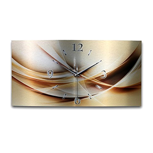 Kreative Feder Alu Metallic Gold Designer Funk Wanduhr Funkuhr modernes Design * leise ohne Ticken ** Made in Germany WAG019FL Kreative Feder Alu Metallic Gold Designer Funk Wanduhr Funkuhr modernes Design * leise ohne Ticken ** Made in Germany WAG019FL von Kreative Feder