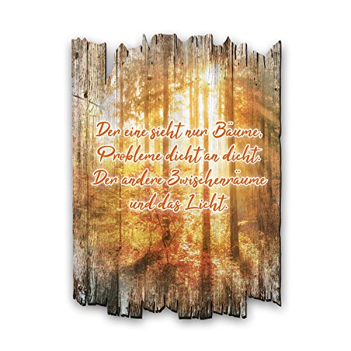 Kreative Feder Bäume Zitat - Holzschild mit Spruch und Motiv - Shabby Chic Landhaus Stil - Wand Deko für Zuhause Familie und Freunde 30x20cm von Kreative Feder