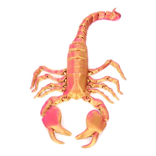 Kreative Feder Beweglicher 3D-Gliederskorpion – Farbenfroh & Flexibel – ca. 23 cm Länge (Orange-Gelb, Skorpion) von Kreative Feder