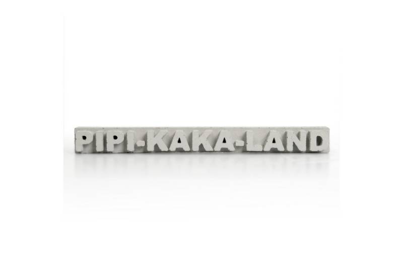 Kreative Feder Deko-Schriftzug Dekorativer AUFSTELLER „PIPI-KAKA-LAND“ handgegossen aus Beton, jedes Einzelstück ein Unikat Kreative Feder Deko-Schriftzug Dekorativer AUFSTELLER „PIPI-KAKA-LAND“ handgegossen aus Beton, jedes Einzelstück ein Unikat von Kreative Feder