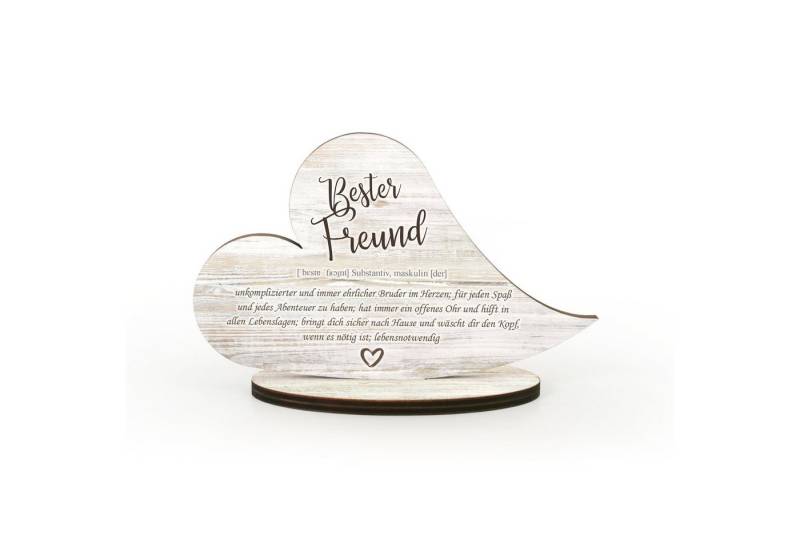 Kreative Feder Dekoobjekt Holz-Herz Bester Freund – freistehende Deko mit Spruch, 15×14 cm, Natürliche Deko aus Pappelholz, liebevoll gestaltet, handmade in DE Kreative Feder Dekoobjekt Holz-Herz Bester Freund – freistehende Deko mit Spruch, 15×14 cm, Natürliche Deko aus Pappelholz, liebevoll gestaltet, handmade in DE von Kreative Feder