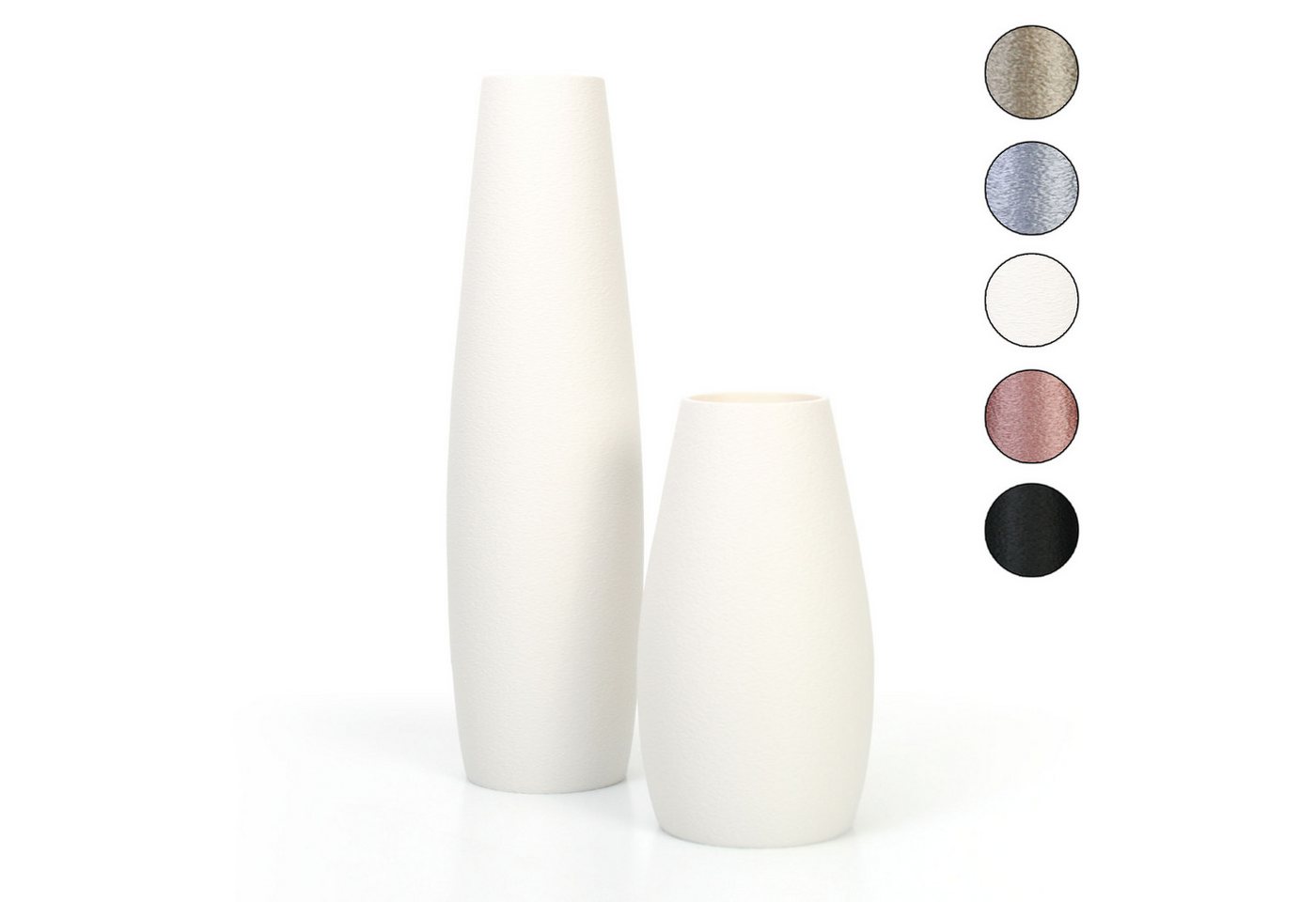 Kreative Feder Dekovase Designer Vasen-Set – Dekorative Blumenvasen aus Bio-Kunststoff (Set, Set bestehend aus 2 Vasen), aus nachwachsenden Rohstoffen, wasserdicht & bruchsicher von Kreative Feder