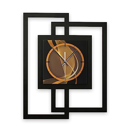 Kreative Feder Designer-Wanduhr in modernem Metallic-Look ohne Tickgeräusche (Dynamic, leises Funkuhrwerk) von Kreative Feder
