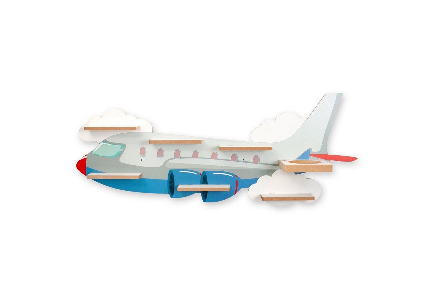 Kreative Feder Kinderregal MUSIKBOX-REGAL Flugzeug, für TONIE-BOX und TONIES inkl. 40 Metallplättchen von Kreative Feder