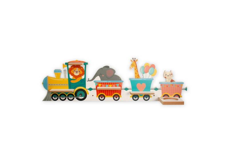 Kreative Feder Kinderregal MUSIKBOX-REGAL Tier-Zug, für TONIE-BOX und TONIES inkl. 40 Metallplättchen von Kreative Feder