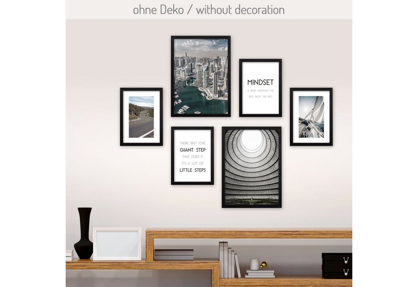 Kreative Feder Poster, Inspiration, City, Stadt, Straße, Reisen, Boot, Architektur, modern (Set, 6 St), 6-teiliges Poster-Set, Kunstdruck, Wandbild, Posterwand, Bilderwand, optional mit Rahmen, WP534 von Kreative Feder