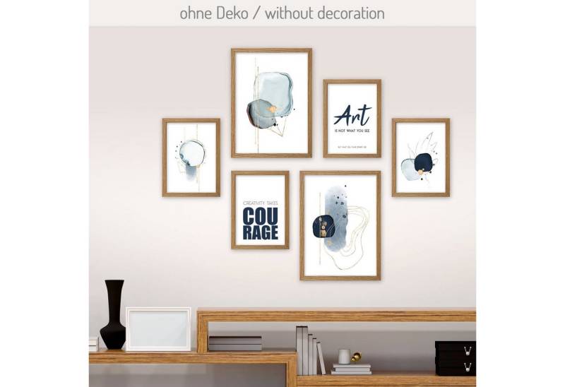 Kreative Feder Poster, Kunst, Abstrakt, modern, blau (Set, 6 St), 6-teiliges Poster-Set, Kunstdruck, Wandbild, Posterwand, Bilderwand, optional mit Rahmen, WP561 von Kreative Feder