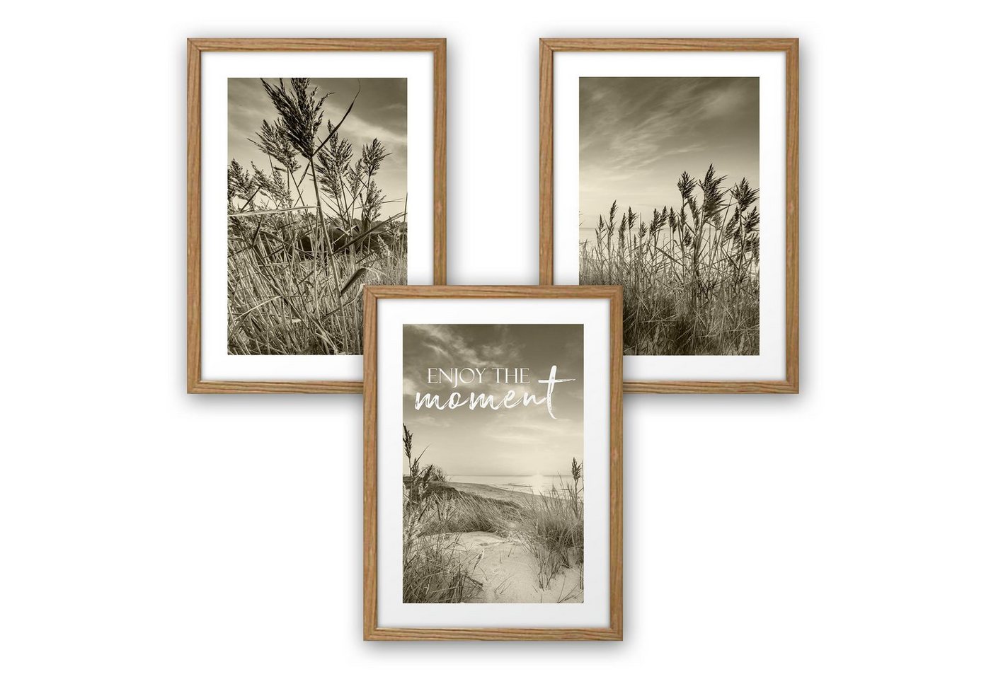 Kreative Feder Poster, Landschaft, Natur, Strand (Set, 3 St), 3-teiliges Poster-Set, Kunstdruck, Wandbild, optional mit Rahmen, wahlw. in DIN A4 / A3, 3-WP058 von Kreative Feder