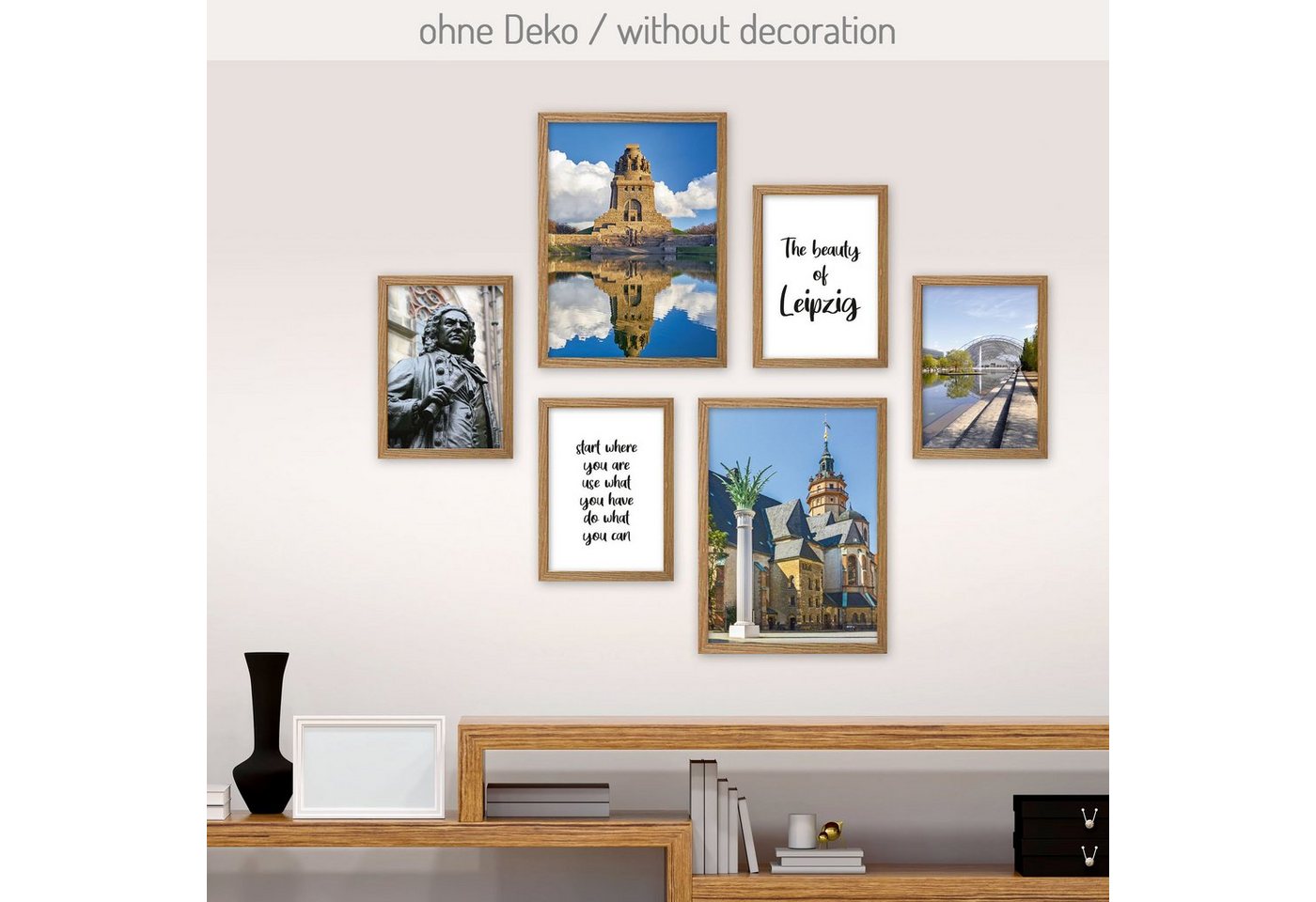 Kreative Feder Poster, Leipzig, Stadt, historisch, Deutschland, Architektur, modern (Set, 6 St), 6-teiliges Poster-Set, Kunstdruck, Wandbild, Posterwand, Bilderwand, optional mit Rahmen, WP563 von Kreative Feder