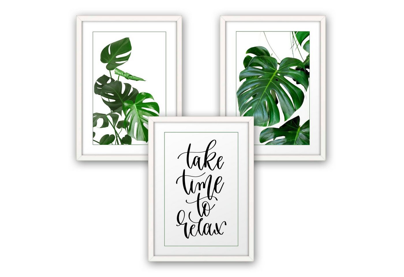 Kreative Feder Poster, Pflanzen (Set, 3 St), 3-teiliges Poster-Set, Wandbild, optional mit Rahmen, DIN A4 oder A3 von Kreative Feder