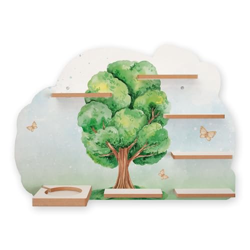 Kreative Feder Sammel-Regal „Baum“ Regal geeignet für Tonie Box und Tonies Wandregal für Musikbox und Figuren ideales Kinder-Regal zum Spielen und Sammeln ca. 55x41 cm (Baum) von Kreative Feder