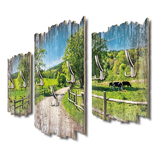 Kreative Feder Spaziergang auf dem Land Designer Wandgarderobe Flurgarderobe Wandpaneele 95 x 60 cm aus MDF DTGH035 von Kreative Feder
