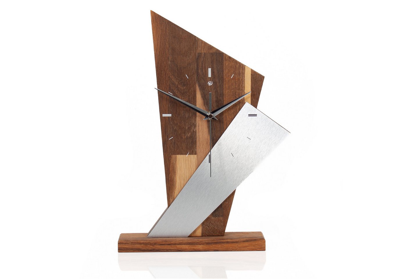 Kreative Feder Standuhr Designer-Standuhr „Brown Square“ - Tischstanduhr aus Holz, Tischuhr im Metallic-Look, Funk- oder Quarzuhrwerk, ohne Ticken Kreative Feder Standuhr Designer-Standuhr „Brown Square“ - Tischstanduhr aus Holz, Tischuhr im Metallic-Look, Funk- oder Quarzuhrwerk, ohne Ticken von Kreative Feder