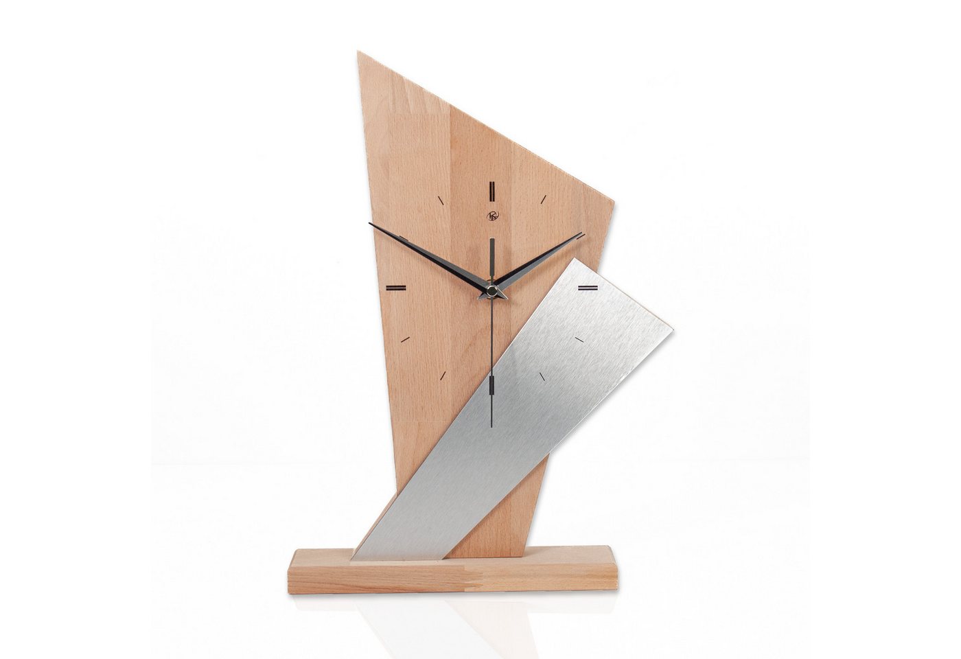 Kreative Feder Standuhr Designer-Standuhr „Brown Square“ - Tischstanduhr aus Holz, Tischuhr im Metallic-Look, Funk- oder Quarzuhrwerk, ohne Ticken Kreative Feder Standuhr Designer-Standuhr „Brown Square“ - Tischstanduhr aus Holz, Tischuhr im Metallic-Look, Funk- oder Quarzuhrwerk, ohne Ticken von Kreative Feder