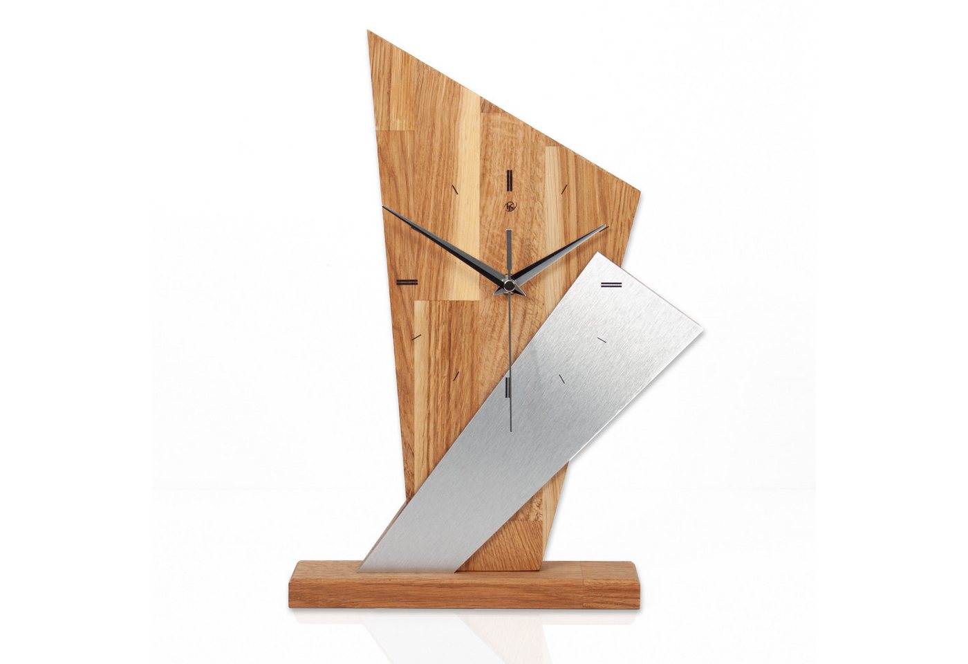 Kreative Feder Standuhr Designer-Standuhr „Brown Square“ - Tischstanduhr aus Holz, Tischuhr im Metallic-Look, Funk- oder Quarzuhrwerk, ohne Ticken Kreative Feder Standuhr Designer-Standuhr „Brown Square“ - Tischstanduhr aus Holz, Tischuhr im Metallic-Look, Funk- oder Quarzuhrwerk, ohne Ticken von Kreative Feder