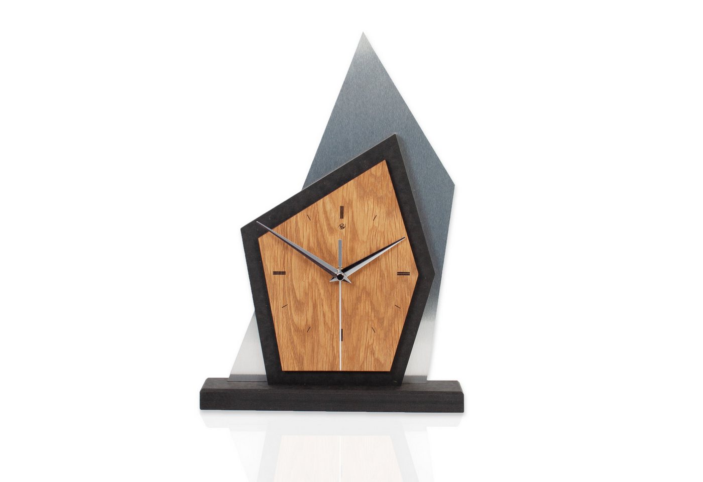 Kreative Feder Standuhr Designer-Standuhr „Mountain Range“ aus Holz, Tischuhr in modernem Metallic-Look, Funk- o. Quarzuhrwerk, kein Ticken Kreative Feder Standuhr Designer-Standuhr „Mountain Range“ aus Holz, Tischuhr in modernem Metallic-Look, Funk- o. Quarzuhrwerk, kein Ticken von Kreative Feder