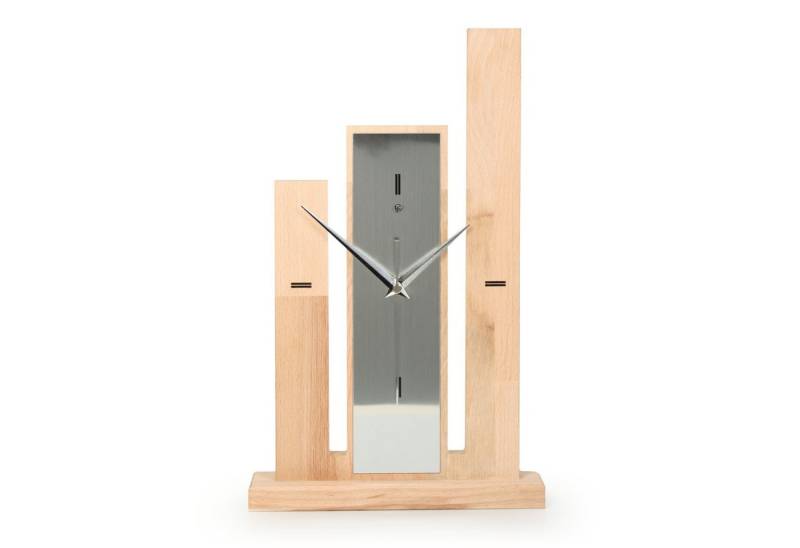 Kreative Feder Standuhr Designer-Standuhr "Stairs" aus Massivholz, ohne Ticken, Funk- oder Quarzuhrwerk, elegant, außergewöhnlich, modern von Kreative Feder
