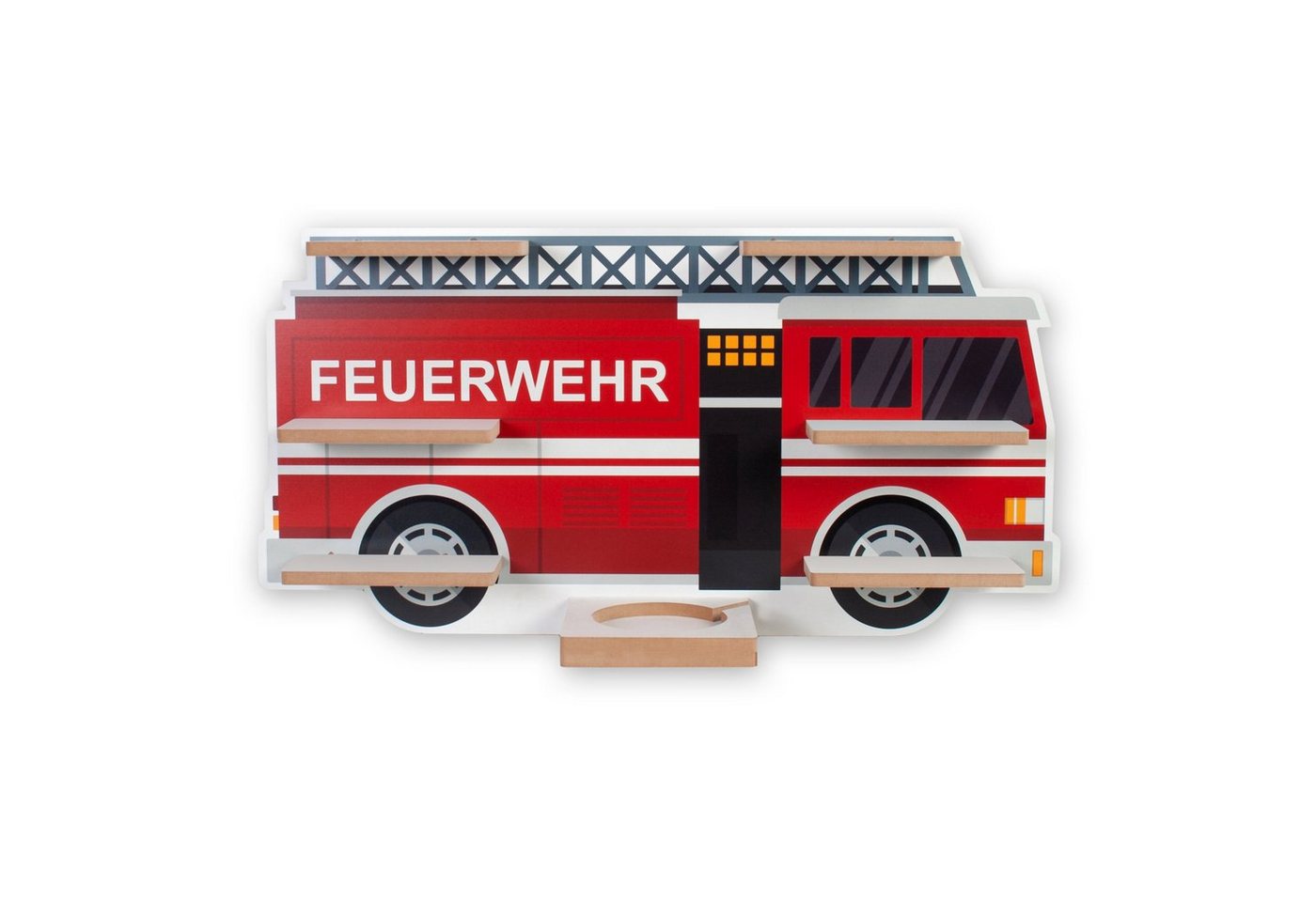 Kreative Feder Wandregal MUSIKBOX-REGAL Feuerwehrauto, für TONIE-BOX und TONIES inkl. 40 Metallplättchen von Kreative Feder