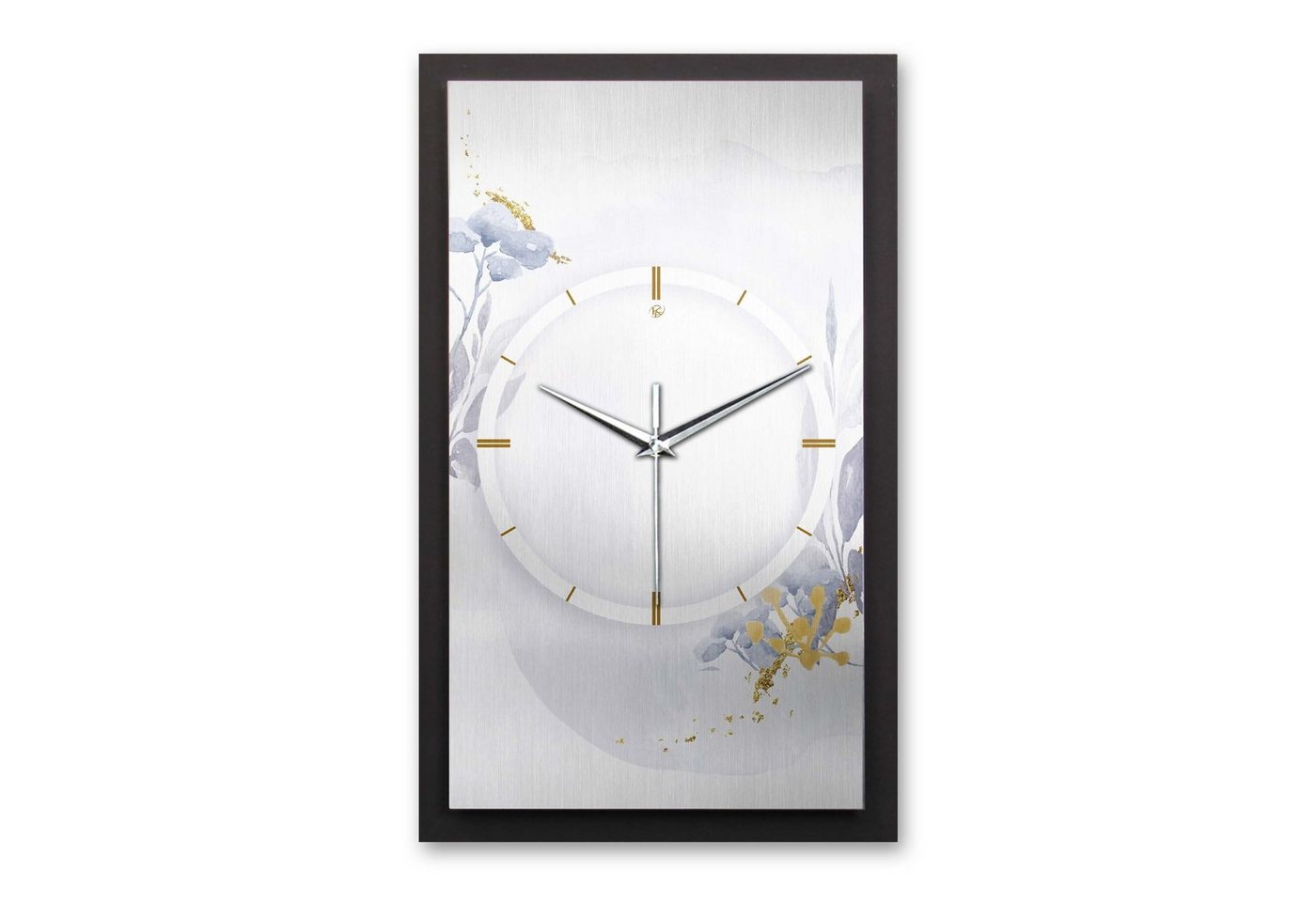 Kreative Feder Wanduhr 3D Designer-Wanduhr Flower & Gold (ohne Ticken, Funk- oder Quarzuhrwerk, elegant, außergewöhnlich, modern) von Kreative Feder