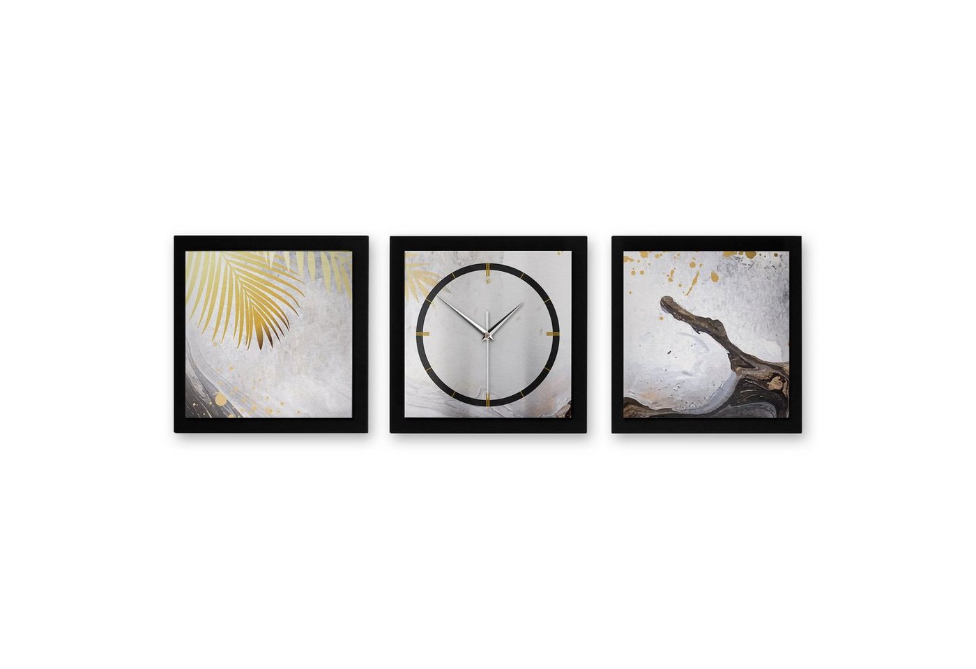 Kreative Feder Wanduhr Abstract Beach (ohne Ticken, Funk- oder Quarzuhrwerk, elegant, außergewöhnlich, modern) von Kreative Feder