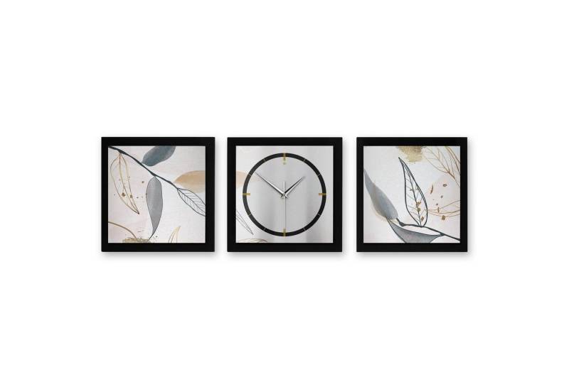 Kreative Feder Wanduhr Leaves (ohne Ticken, Funk- oder Quarzuhrwerk, elegant, außergewöhnlich, modern) von Kreative Feder
