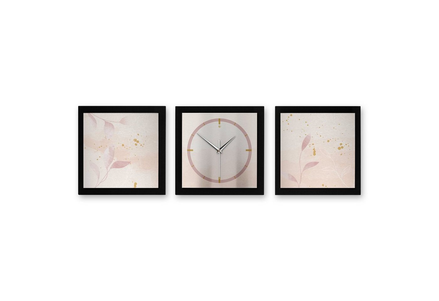 Kreative Feder Wanduhr Pale Pink (ohne Ticken, Funk- oder Quarzuhrwerk, elegant, außergewöhnlich, modern) von Kreative Feder