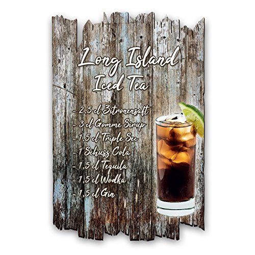 Wandbild "Long Island Iced Tea Cocktail-Rezept" aus Holz im Shabby Chic Landhaus-Stil - Holzschild Größe 30x20cm (Long Island Iced Tea) Wandbild "Long Island Iced Tea Cocktail-Rezept" aus Holz im Shabby Chic Landhaus-Stil - Holzschild Größe 30x20cm (Long Island Iced Tea) von Kreative Feder