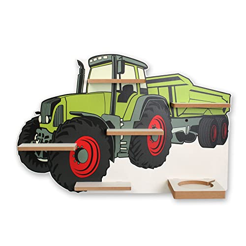 Regal „Traktor“ geeignet für Toniebox und Tonies inkl. 40 Metallplättchen für Flexible Befestigung der Tonie Figuren (Traktor) von Kreative Feder