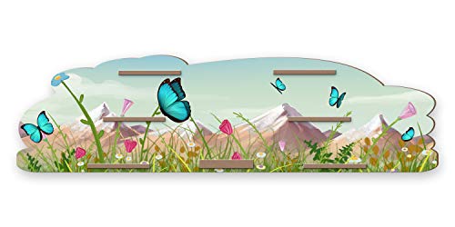 Regal „Schmetterlinge“ geeignet für Toniebox und Tonies inkl. 40 Metallplättchen für Flexible Befestigung der Tonie Figuren (Schmetterlinge) von Kreative Feder