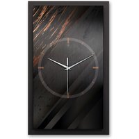 3D Designer-Wanduhr Modern-Metallic Black & Bronze von KreativeFeder